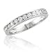 Jewelry : 10k White Gold Eternity Diamond Band Ring, Size 7 (H-I, SI-I, 0.42 carat)