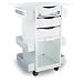 TrippNT 51817 High Density Polyethylene/ABS MRI Core DX Storage Lab Cart with 29" Extended Top and 3" Rubber Caster, 29" Width x 35" Height x 20" Depth, 6 Shelves