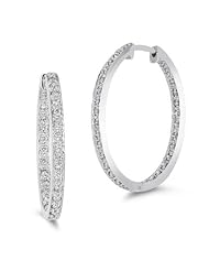 0.84 Cts Diamond Earrings in 14K White Gold