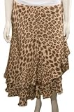 Plus Animal Print Layered Skirt