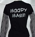 Moody Mare' layered long sleeve tee black