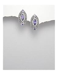 CZ Earrings In 92.5 Sterling Silver