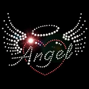 Buy Youth Hoody (Hooded Sweatshirt) : Angel Heart with Wings and Halo – Rhinestones – Trendy Embellished Design