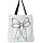 Cotton Fashion Shopper Bag Bow Design White & Black