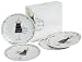 Rosanna La Petite Black Dress Set of 4 Appetizer Plates, Gift-boxed
