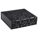 Think Posh Black/Black Flock Keepsake Gift Box, Large