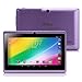 iRULU eXpro X1 7 Inch Quad Core Google Android Tablet PC, 1024*600 Resolution, 8GB Nand Flash, Wi-Fi, Games, Dual Cameras (Purple)