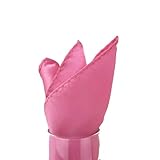 IMAGE OF PS-R-2 - Pink - Solid Silk Pocket Square