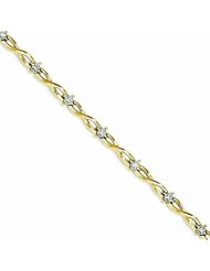 Genuine 14K Yellow Gold Diamond Bracelet 10 Grams Of Gold 100% Satisfaction Guaranteed.