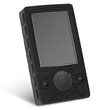 Eforcity Premium Heavy Duty Silicone Skin Case for Microsoft Zune 30GB, Solid JET Black with Access to ALL Buttons