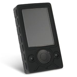 eForCity Premium Heavy Duty Durable Protection Silicone Skin Case for Microsoft Zune 30GB mp3 player, Solid JET Black with Access to ALL Buttons