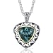 Trillion Checkerboard Cut 7.25 carat Green Spinel Sterling Silver Antique Style Pendant