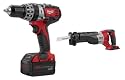 Milwaukee 18V Cordless M18 1/2" Hammer Drill/Driver Kit W/ FREE M18 Sawzall® 2602-22P