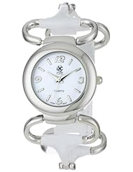 Golden Classic Womens 1402_White "Leather Love" White Leather and Silver Bezel Watch