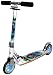 bike*star 145mm (5.7 Inch) Foldable Kick Push Kids Scooter - Colour White & Blue