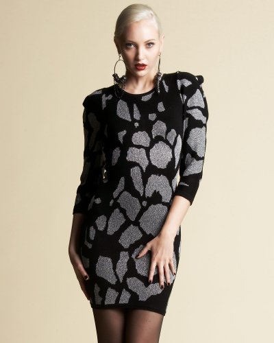 Shine Sweater Dress – bebe Addiction – black 