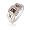 0.75cttw Natural White Diamond (SI Clarity, GH Color) & Garnet Ring in 14K White Gold.size 4.5