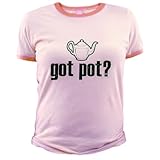 IMAGE OF Artsmith, Inc. Jr. Ringer T-Shirt Got Pot Marijuana Grunge - Pink/Salmon, Large