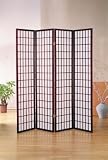 Review Asia Direct  / 4 Panel Cherry Oriental Shoji Screen / Room Divider