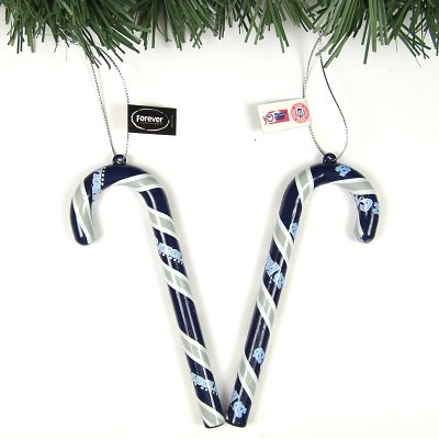 Buy NORTH CAROLINA UNC CANDY CANE CHRISTMAS ORNAMENTS (6) by Forever Collectibles
