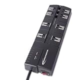 INNOVERA - Eight-Outlet Surge Suppressor, 1800 Joules, 8-ft. Cord, Charcoal Black