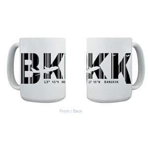 Bangkok Airport Code BKK Thailand Mug