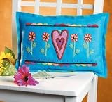 41wmYSkEovL. SL160  Janlynn Kool Felt Heartsn Flowers Pillow Embroidery Kit