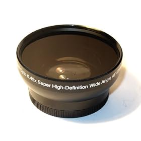 Maxsima - Conversion lens 52mm 0.45x Wide Angle with Macro for NIKON D40 D60 D3000 D3100 D5000 D5100 D7000 with 18-55mm lens, also suitable for Panasonic, Sony, Olympus, Pentax, Canon etc... and adapters 52mm By Maxim Foto Supplies.