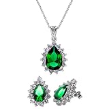Gift Set: Tori's Pear Cut Faux Emerald Jewelry Set