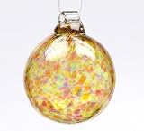 Kitras ~ AUTUMN LEAVES ~ Calico Pattern - Blown Art Glass - Ornament Ball -3.75"- OR-CALI-03-AL