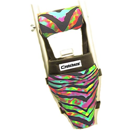Crutcheze Tiger Tie Dye Crutch Bag, Pouch, Pocket, Tote