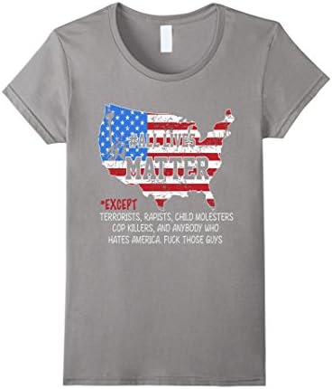 Women's All LIves Matter Tshirt XL Slate