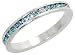 Search : Sterling Silver Eternity Band, w/ March Birthstone, Aquamarine Crystals, 1/8" (3mm) wide