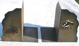 Big Sky Carver Iron Metal Shadows Moose Bookends