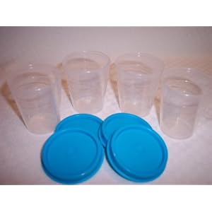 Tupperware Classic 2 Oz Midgets SET Candy Dressing Aqua by Tupperware