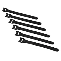 Hama Klett-Kabelbinder, 6 Stück, Schwarz