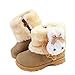 Femizee Baby Girls Infant Toddler Winter Fur Shoes Rabbit Warm Snow Boots 9-72 Months