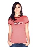 Majestic Threads Houston Rockets Ringer Tee, Medium, Red
