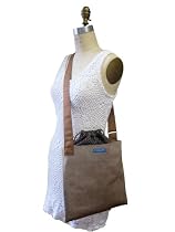 V2SL SUN Mochachino Choco of Vela TESAGE tote bags, Style 2, Sunbrella, Shoulder bags with Drawstring Closure Top,