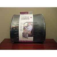 Lumbar Pillow Cushion - Gray color, this lumbar support office chair back cushion helps the lumbar and sacral region of the spinal column. This Lumbar support helps to keep a good posture while sitting and also prevents spinal column problems, it is ideal for those who work all day at the office. Lumbar pillow may be used in chair or car, it is washable, removable covers, 12 inch polyurethane foam molded to curve around to the sides of the back.