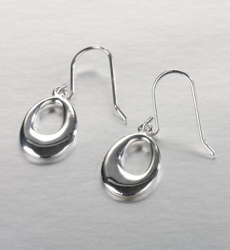 Sterling Silver Oval Earrings