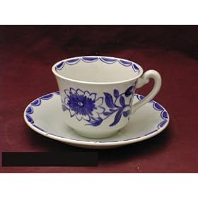 Crown Devon Lowestoft Style Cups & Saucers