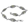 Sterling Silver Genuine Peridot Celtic Trinity Knot 7" Link Bracelet