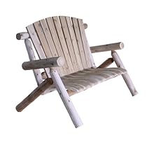 Hot Sale Lakeland Mills 4-Foot Cedar Log Love Seat, Natural