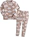 Vaenait Baby 12M-7T Kids Girls Sleepwear Pajama Top Bottom 2 Pieces Set Long Cloud Pink