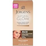 Jergens Glow Face Daily Moisturizer Sunscreen SPF 20, Fair to Med, 2 Ounce