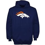 Reebok Denver Broncos Navy Blue Youth Team Logo Pullover Hoody Sweatshirt