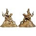 Hindu Lord Krishan and Radha Bronze Antique Sculpture