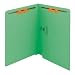 Smead Fastener End Tab Folder, Letter, Straight, Two 2-Inch Prong B Style #1 and #3 Fasteners, Green, 50 per Box (25140)