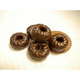 Collection of 5 Dollhouse Miniature Chocolate Frosted Donuts